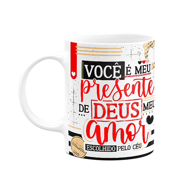 Caneca Namorados Laços - Você é meu presente de Deus