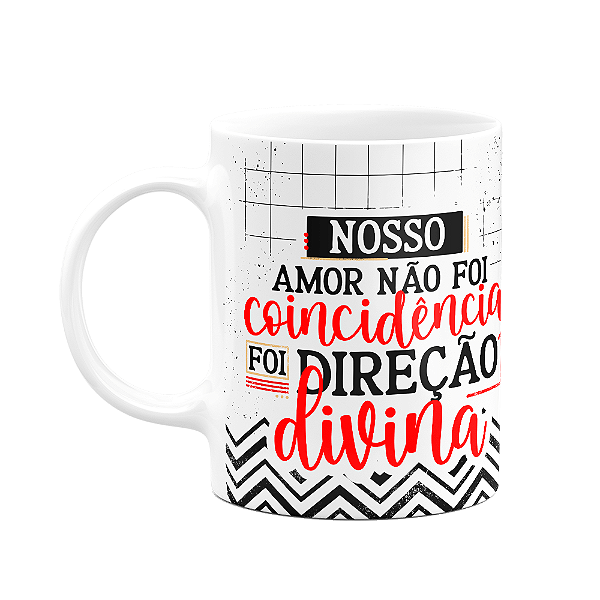 Caneca Namorados Laços - Direção divina - 325ml