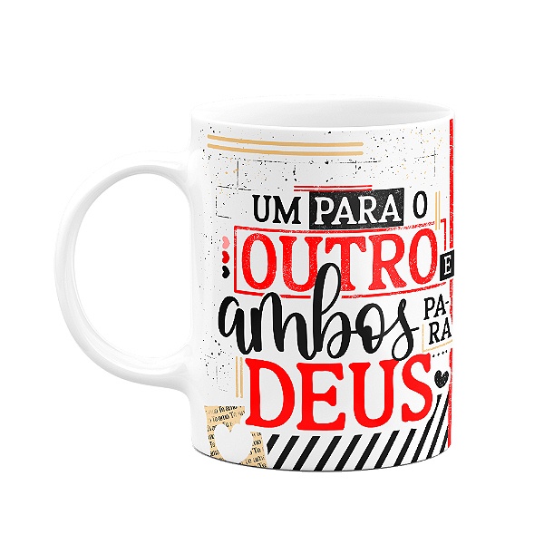 Caneca Namorados Laços - Um para o outro, ambos para Deus