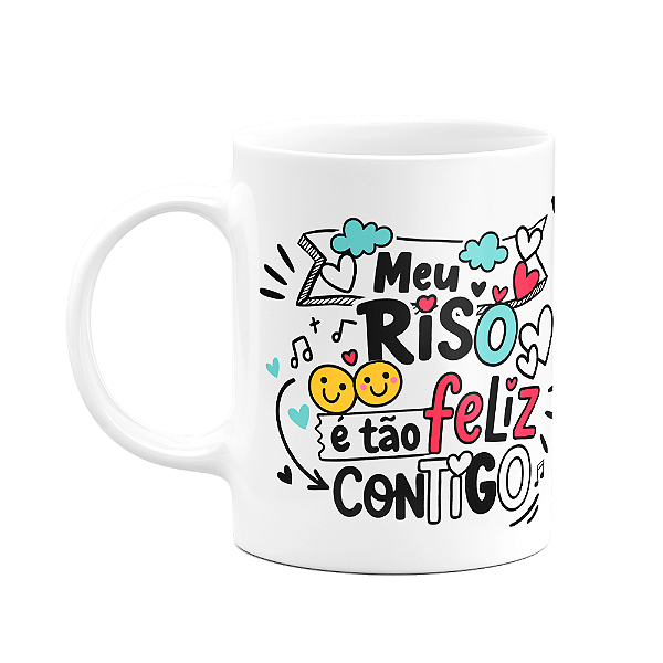 Caneca Namorados - Meu riso é tão feliz contigo - M2