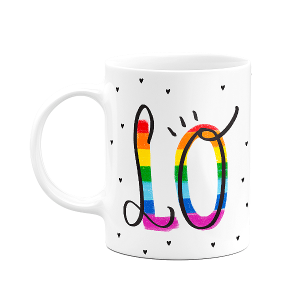 Caneca Namorados - Love LGBT - 325ml - Branca