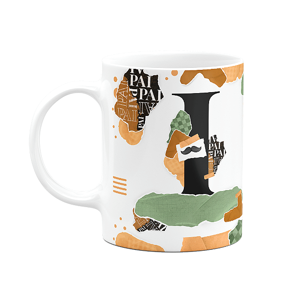 Caneca do Pai - Inicial do nome letra I - Bg-Green