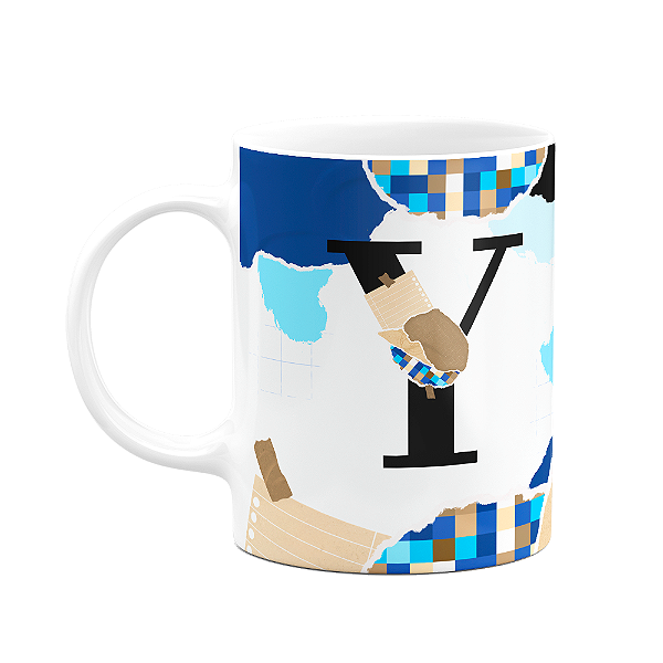 Caneca Professores - Inicial do nome letra Y - 325ml