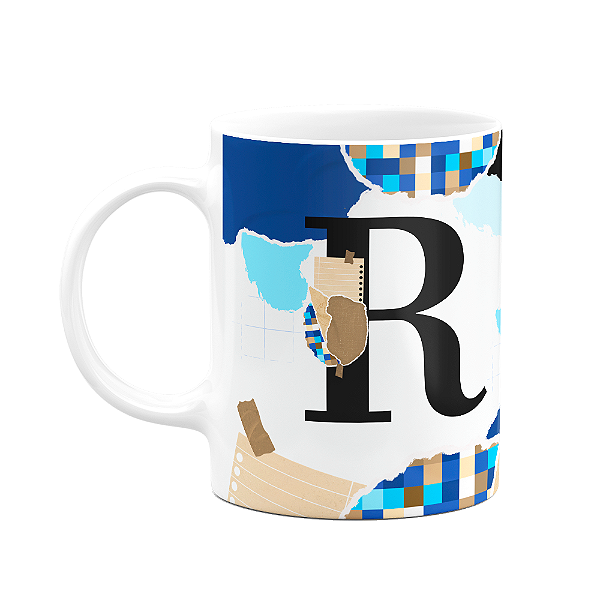 Caneca Professores - Inicial do nome letra R - 325ml