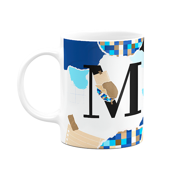 Caneca Professores - Inicial do nome letra M - 325ml