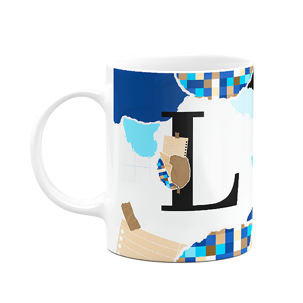 Caneca Professores - Inicial do nome letra L- 325ml