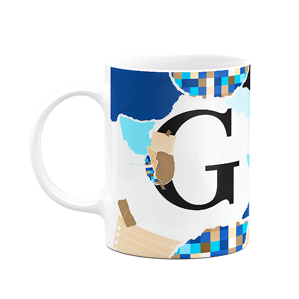 Caneca Professores - Inicial do nome letra G - 325ml