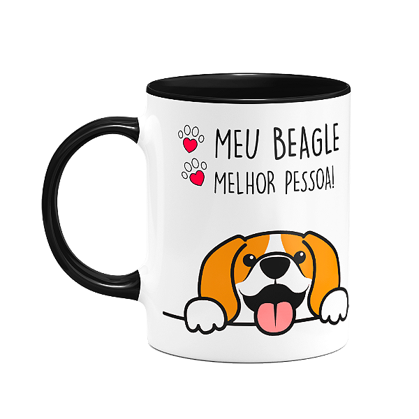 Caneca Dog - Meu Beagle, melhor pessoa! B-black