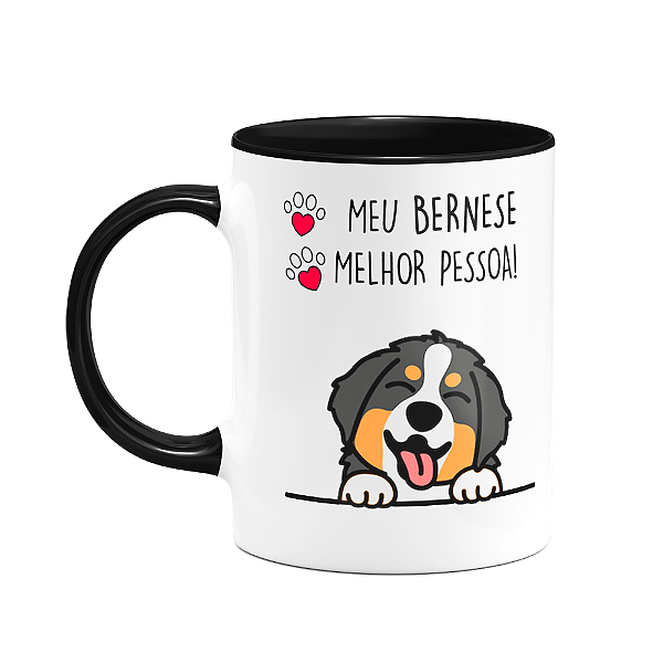 Caneca Dog - Meu Bernese, melhor pessoa! B-black