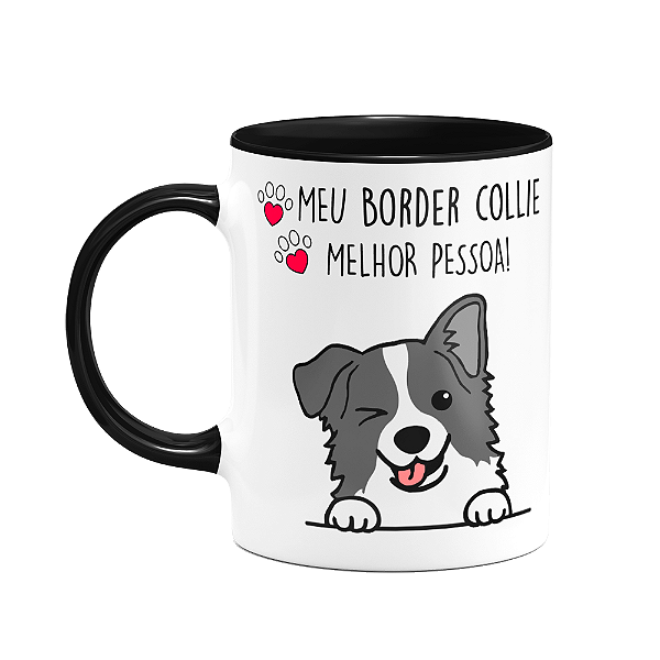 Caneca Dog - Meu Border Collie, melhor pessoa! B-black