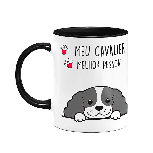 Caneca Dog - Meu Cavalier, melhor pessoa! B-black - M2