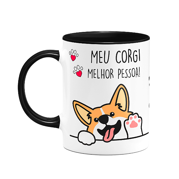 Caneca Dog - Meu Corgi, melhor pessoa! B-black