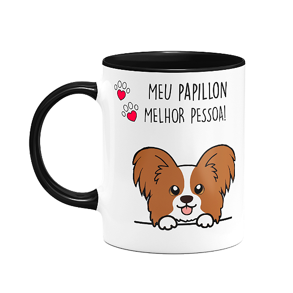 Caneca Dog - Meu Papillon, melhor pessoa! B-black
