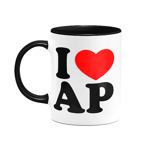 Caneca I Love AP - Amapá - 325ml - B-black