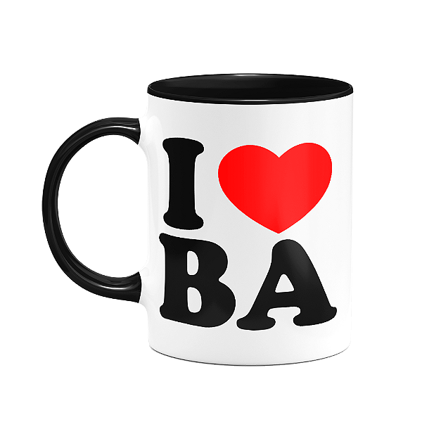 Caneca I Love BA - Bahia - 325ml - B-black