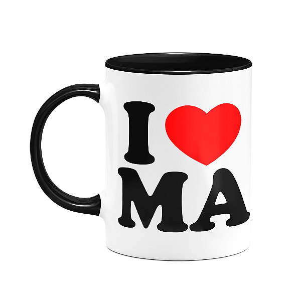 Caneca I Love MA - Maranhão - 325ml - B-black
