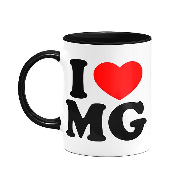 Caneca I Love MG - Minas gerais - 325ml - B-black