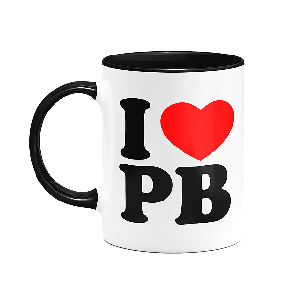 Caneca I Love PB - Paraíba - 325ml - B-black