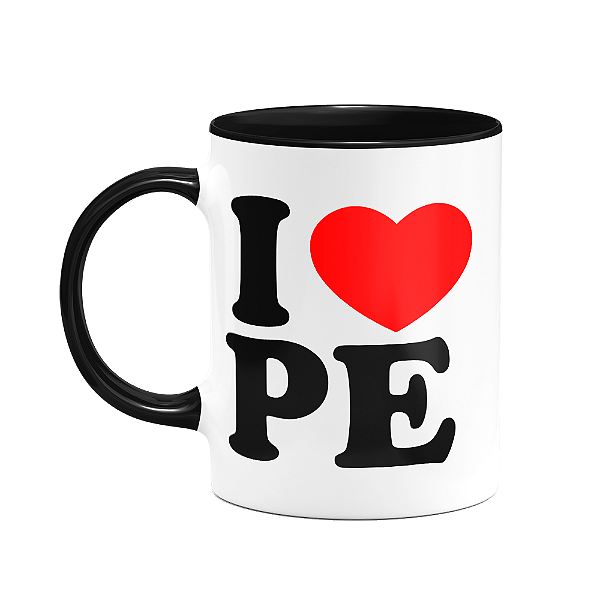 Caneca I Love PE - Pernambuco - 325ml - B-black