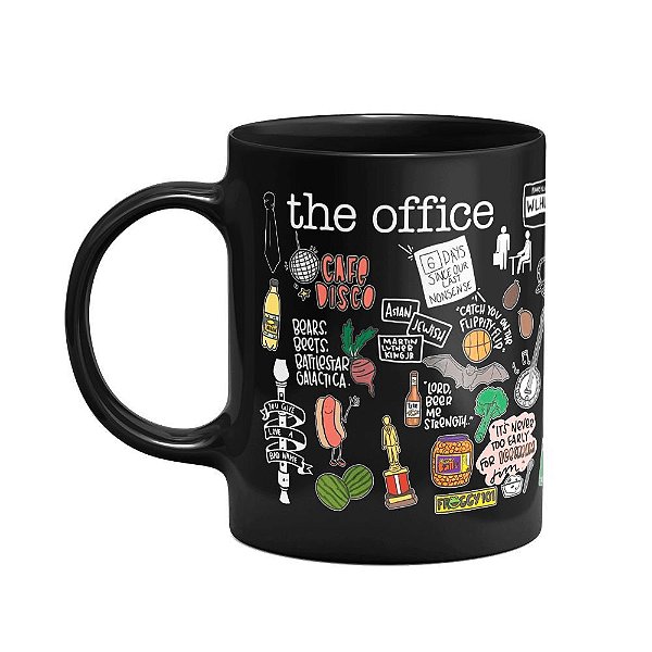 Caneca The Office Icons Moments - Preta (SALDO)