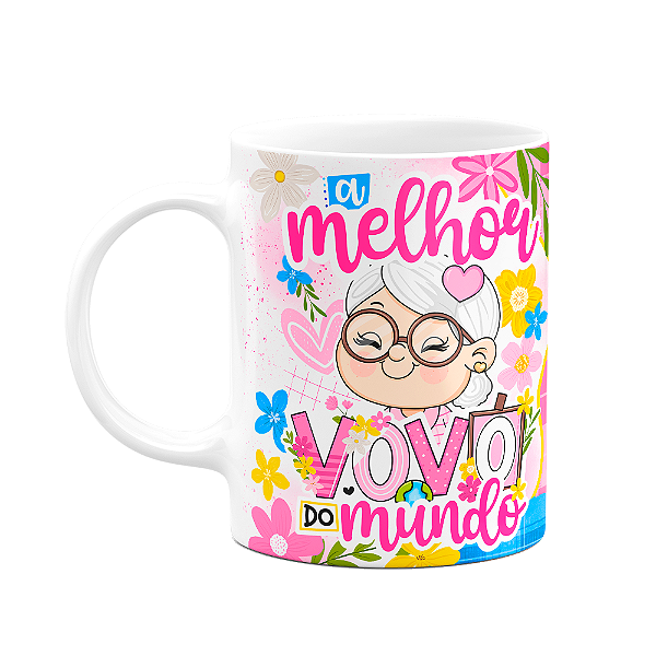 Caneca dos Avós Cartoon - A melhor vovó do mundo
