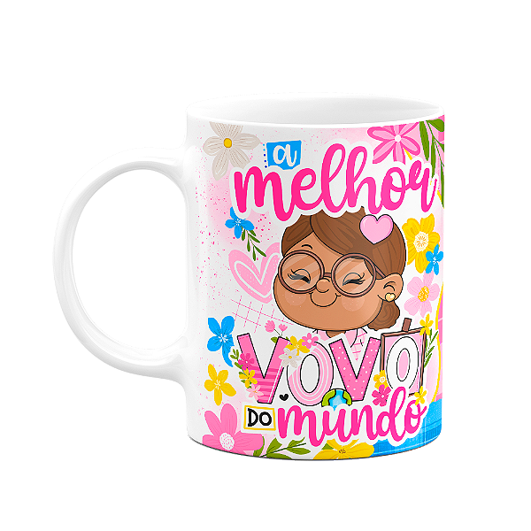Caneca dos Avós Cartoon - A melhor vovó do mundo - M7