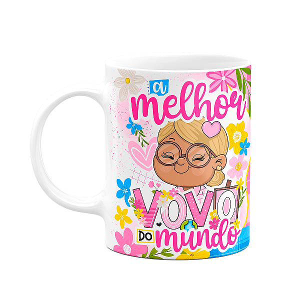 Caneca dos Avós Cartoon - A melhor vovó do mundo - M8