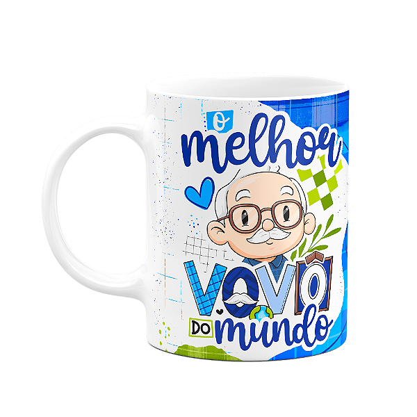 Caneca dos Avós Cartoon - O melhor vovô do mundo