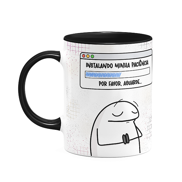 Caneca Divertida Flork - Instalando paciência - B-black