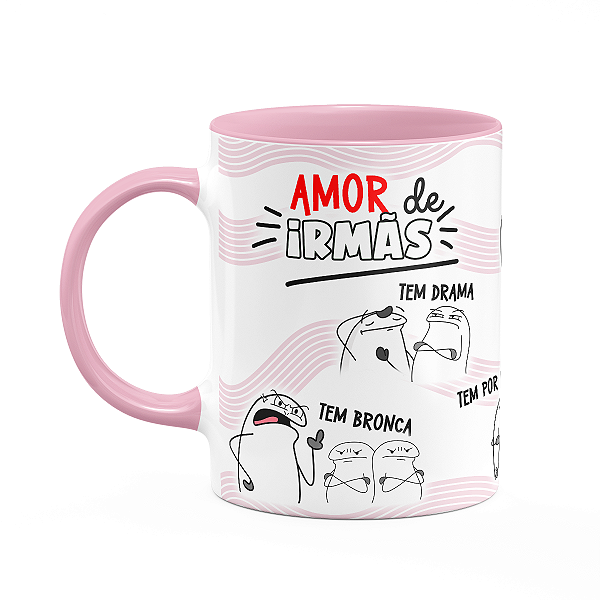 Caneca Flork Irmãos - Amor de irmãs - B-pink