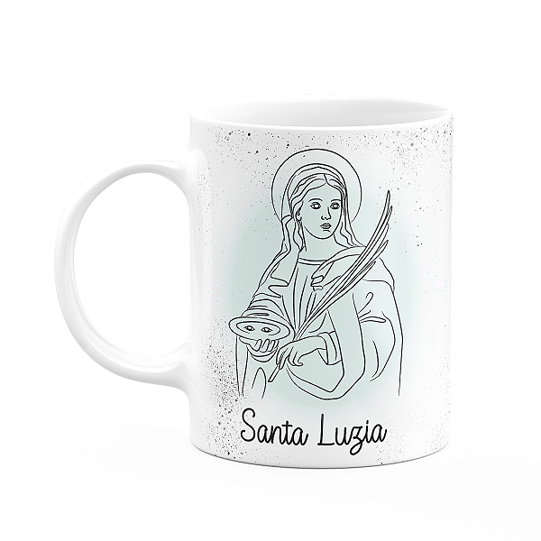 Caneca Religiosa Orações - Santa Luzia - 325ml