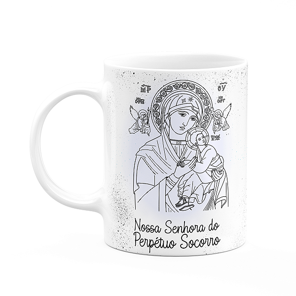 Caneca Religiosa Orações - Nossa senhora do perpétuo socorro