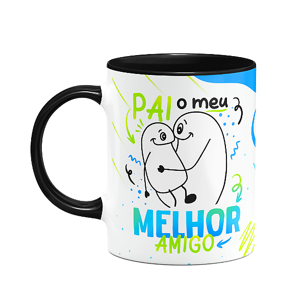 Caneca Flork Pais - O meu melhor amigo - B-black