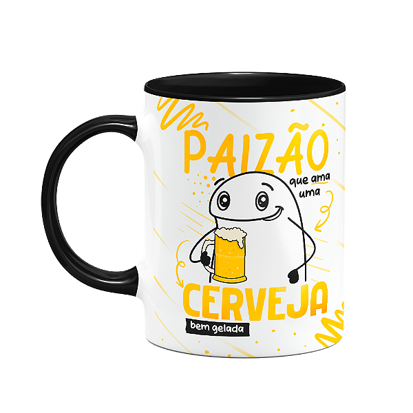 Caneca Flork Pais - Que ama cerveja bem gelada - B-black