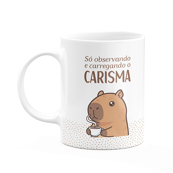 Caneca Divertida Capivaras  - Só observando - 325ml