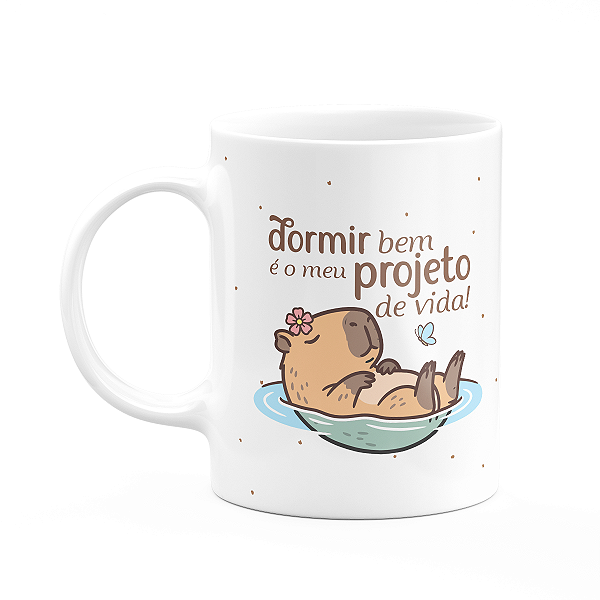 Caneca Divertida Capivaras - Meu projeto de vida