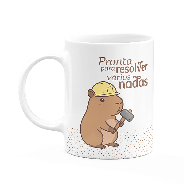 Caneca Divertida Capivaras - Pronta para resolver