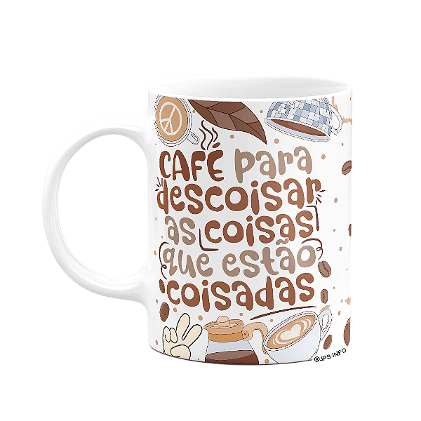 Caneca Divertida Vibes - Café para descoisar as coisas (SALDO)
