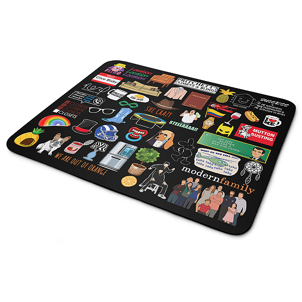 Mouse Pad Geek Icons Moments - Modern Family - Preto