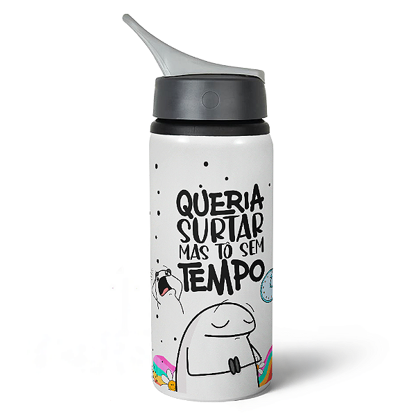 Garrafa Squeeze NK Flork Vibes - Queria surtar, tô sem tempo