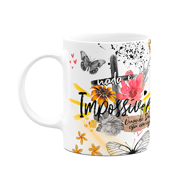 Caneca Religiosa Palavra - Nada é impossível