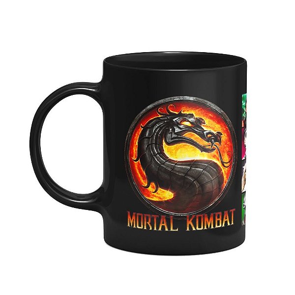 Caneca Mortal Kombat Select Your Fighter - Preta (Saldo)