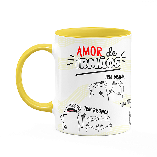 Caneca Flork Irmãos - Amor de irmãos - M3 B-yellow