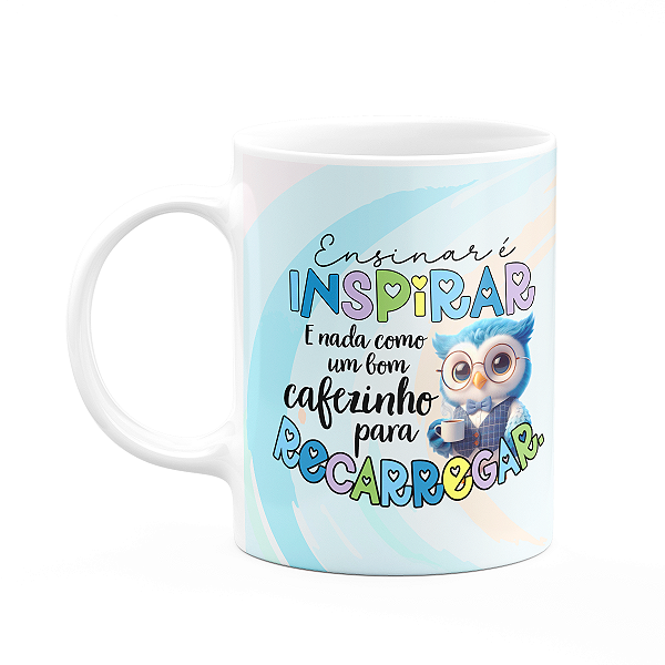 Caneca Professor coruja - Ensinar é inspirar