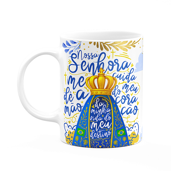Caneca Religiosa N.S Aparecida - Cuida do meu coração