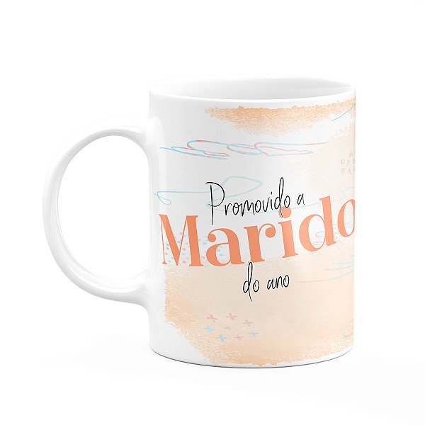 Caneca Promovido a Marido do ano - 325ml - Branca