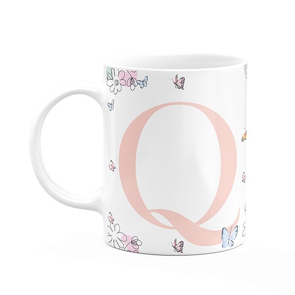 Caneca Especial Mulheres - Inicial do nome letra Q
