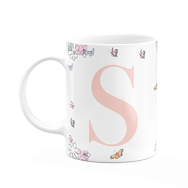 Caneca Especial Mulheres - Inicial do nome letra S