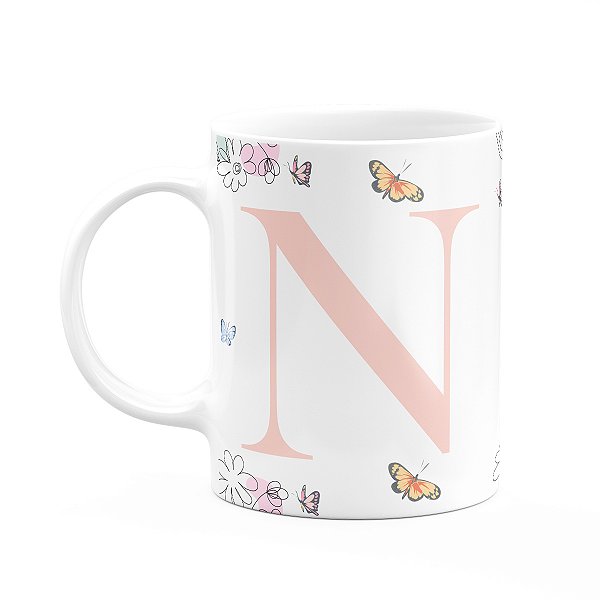 Caneca Especial Mulheres - Inicial do nome letra N