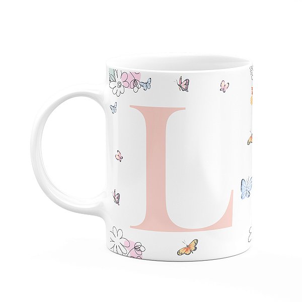 Caneca Especial Mulheres - Inicial do nome letra L